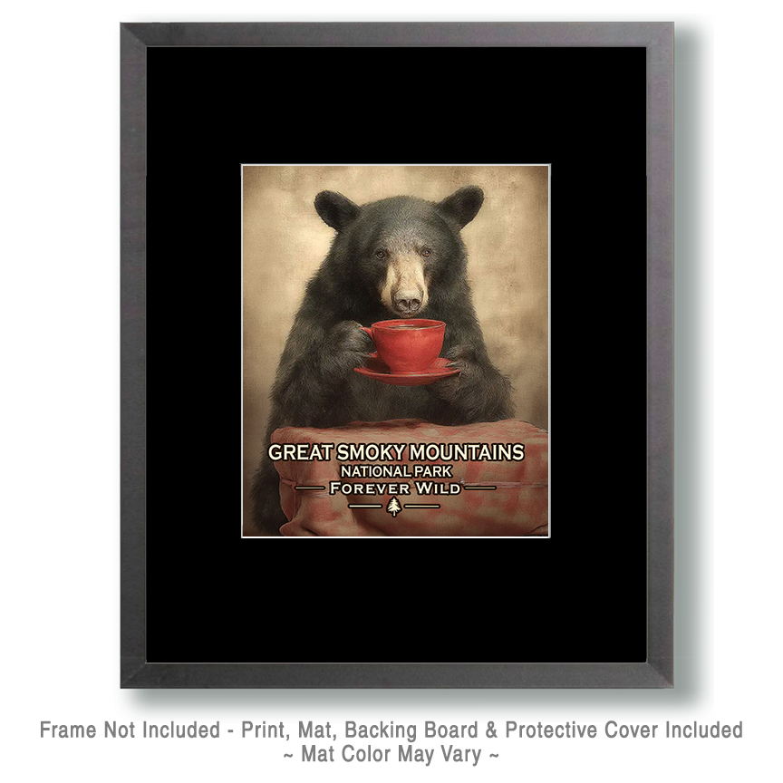 Great Smoky Mountains - Forever Wild - Bear Enjoying a Cup of Coffee - Image 2