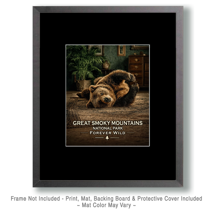 Great Smoky Mountains - Forever Wild - Bear Playing on Rug - Image 2