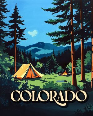 High Country Camping - Colorado Souvenir Art Print