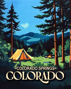 High Country Camping - Colorado Springs Souvenir Art Print