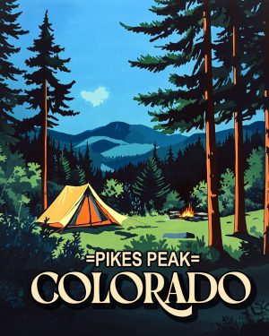 High Country Camping -  Pikes Peak Souvenir Art Print