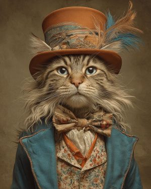 Hobo Hal from Atlanta - Maine Coon Cat Art Print