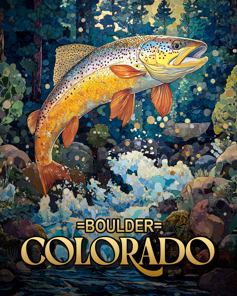 Jumping Trout - Boulder Colorado Souvenir Art Print.jpg