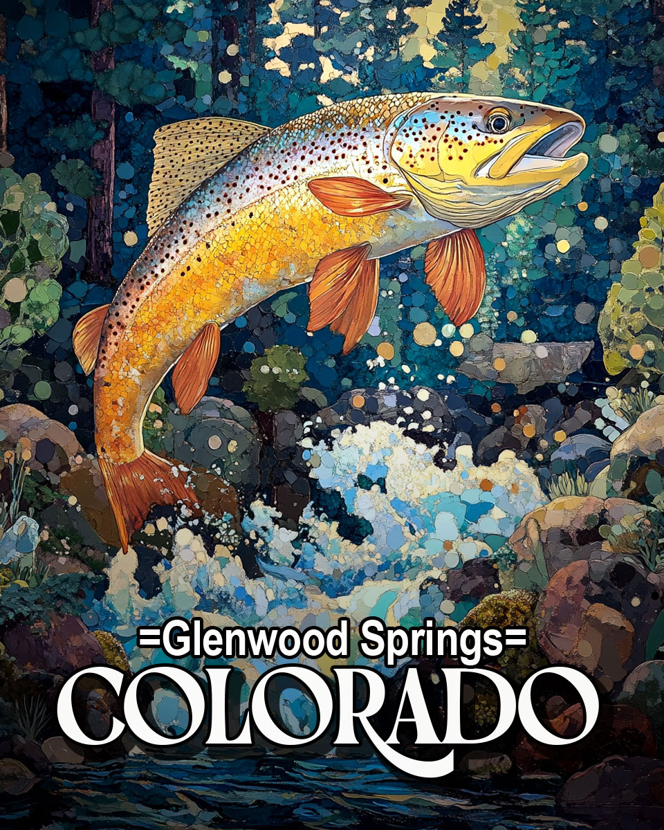 Jumping Trout - Glenwood Springs Souvenir Art Print
