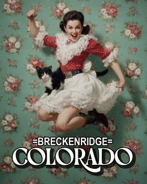 Jumping for Joy - Breckenridge, Colorado Souvenir Art Print