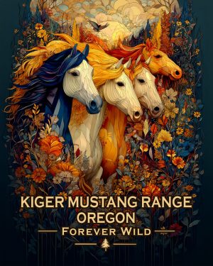 Kiger Mustang Range Oregon - Forever Wild Horses Souvenir Art Print