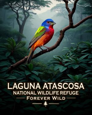 Laguna Atascosa National Wildlife Refuge Texas - Forever Wild - Painted Bunting Souvenir Art Print