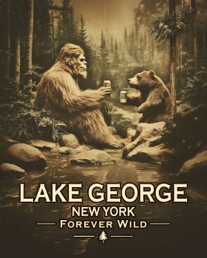 Lake George  - New York - Forever Wild - Bigfoot Toasts Bear