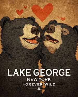 Lake George  - New York - Forever Wild - Black Bears in Love