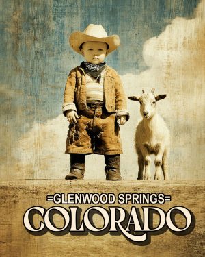 Lil Cowboy and Billy Goat -  Glenwood Springs Souvenir Art Print