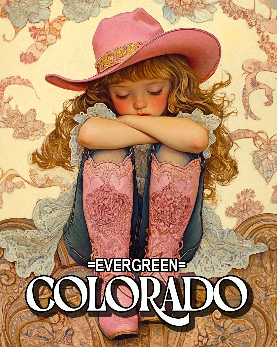 Lil Cowgirl - Boulder Colorado Souvenir Art Print.jpg