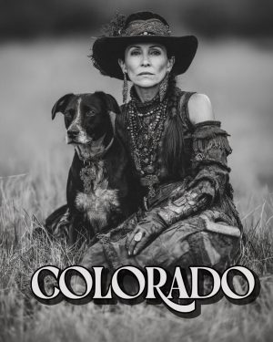 Mariam with Her Dog - Colorado Souvenir Art Print