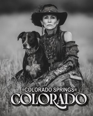 Mariam with Her Dog - Colorado Springs Souvenir Art Print
