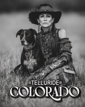 Mariam with Her Dog -  Telluride Souvenir Art Print