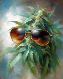 Ganja in Sunglasses - Weed Wall Art