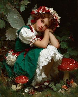 Melancholy Young Fairy - Faires Art Print