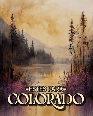 Misty Morning -  Estes Park Souvenir Art Print