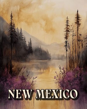 Misty Morning -  New Mexico Souvenir Art Print