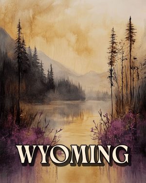 Misty Morning -  Wyoming Souvenir Art Print