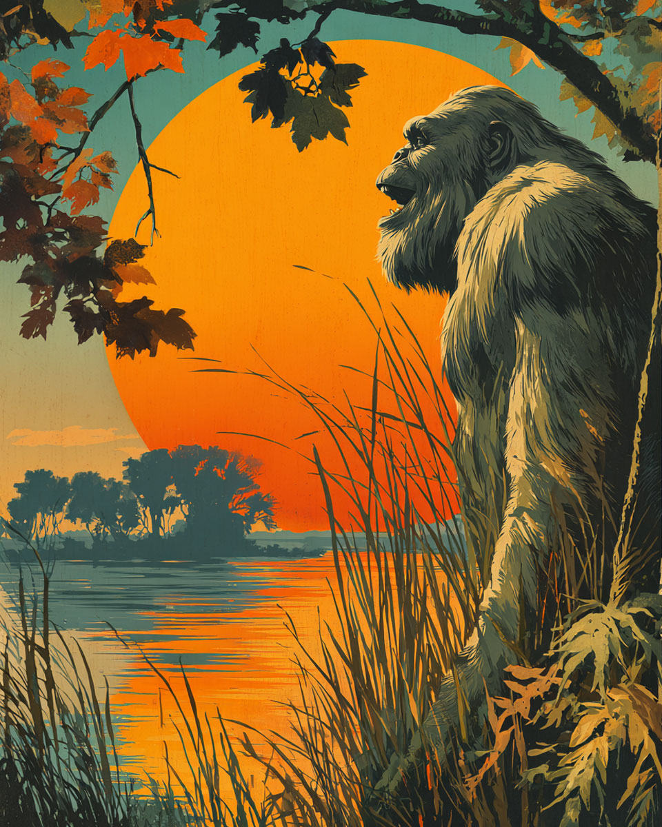 Oh My Gosh! -  Funny Bigfoot Artwork