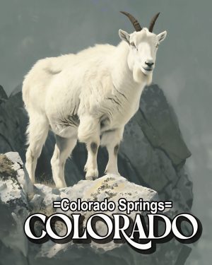 Mountain Goat - Colorado Springs Souvenir Art Print