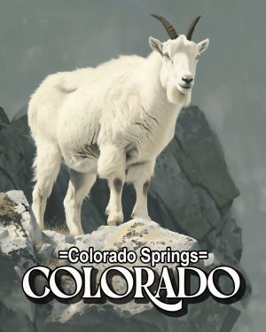 Mountain Goat - Colorado Springs Souvenir Art Print