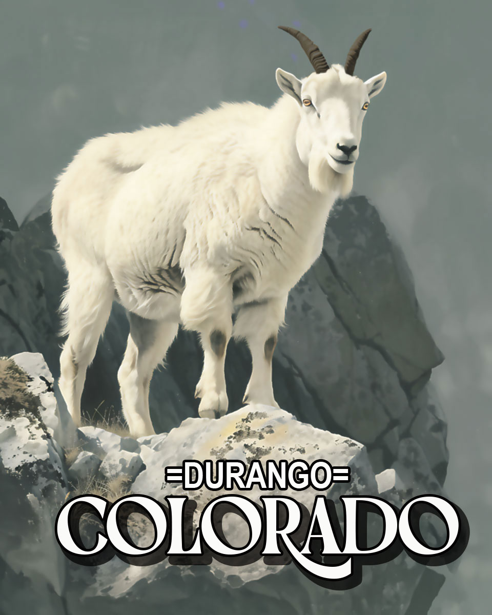Mountain Goat -  Durango Souvenir Art Print