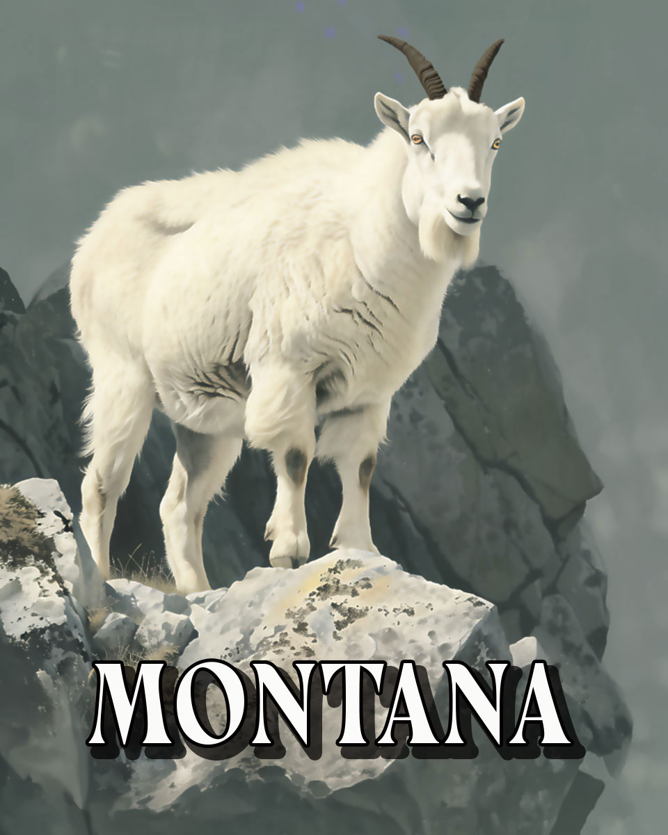 Mountain Goat -  Montana Souvenir Art Print