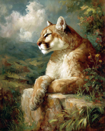 Lazy Afternoon - Mountain Lion Art Print