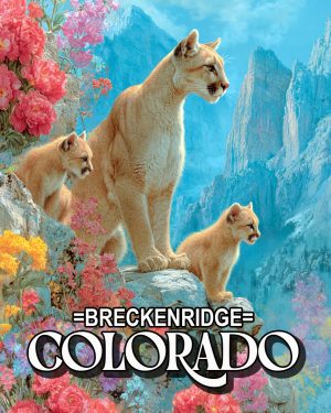 Mountain Lion Family - Breckenridge, Colorado Souvenir Art Print