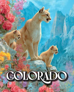 Mountain Lion Portrait - Colorado Souvenir Art Print