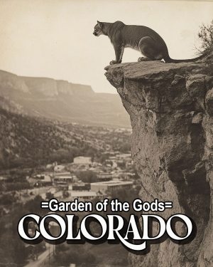Mountain Lion Portrait - Garden of the Gods Souvenir Art Print