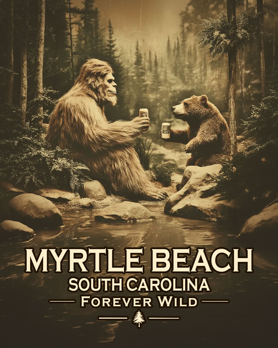 Myrtle Beach, South Carolina  - Forever Wild - Bigfoot Toasts Bear