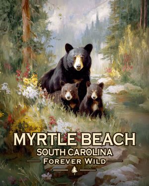 Myrtle Beach, South Carolina  - Forever Wild - Black Bear Mother and Cubs