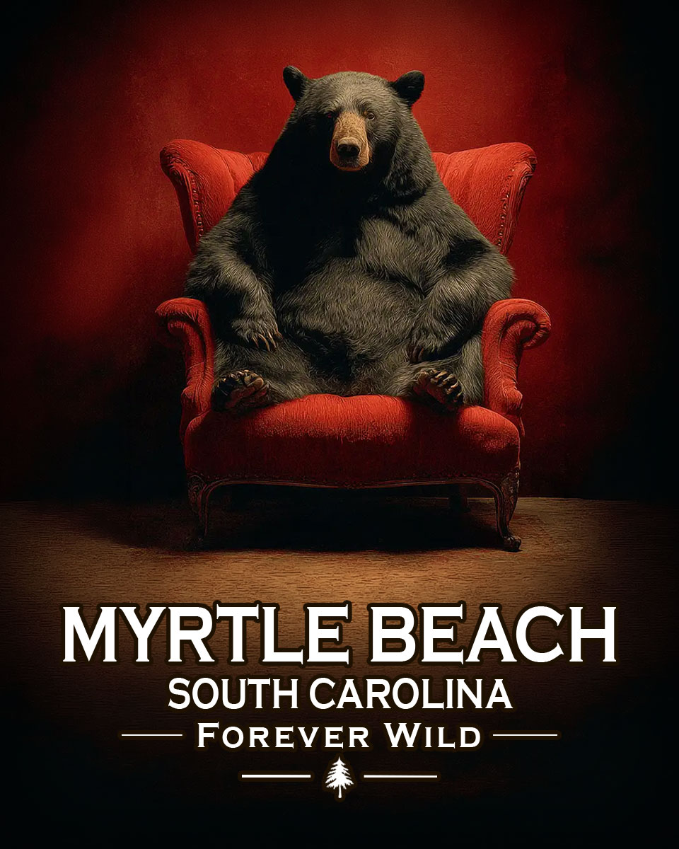 Myrtle Beach, South Carolina  - Forever Wild - Lazy Bear in Chair
