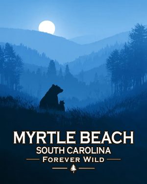 Myrtle Beach, South Carolina  - Forever Wild - Mother Bear and Cub Enjoy the Evening