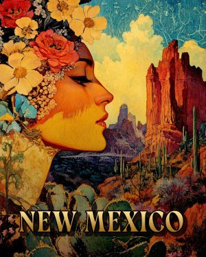 NM Spirit Abstract -  New Mexico Souvenir Art Print