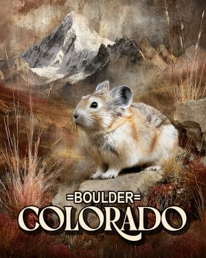 Naturalist Style Pika - Boulder Colorado Souvenir Art Print.jpg
