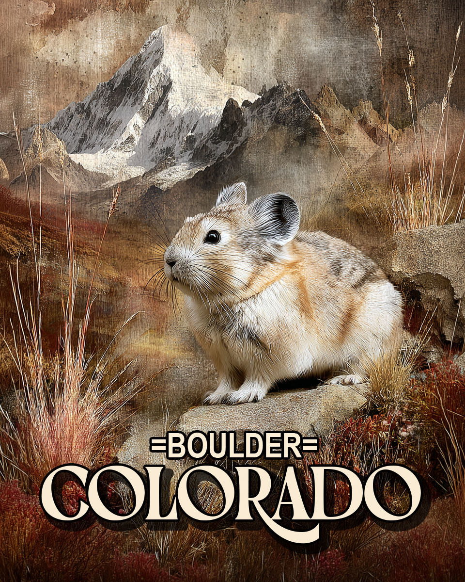 Naturalist Style Pika - Boulder Colorado Souvenir Art Print.jpg