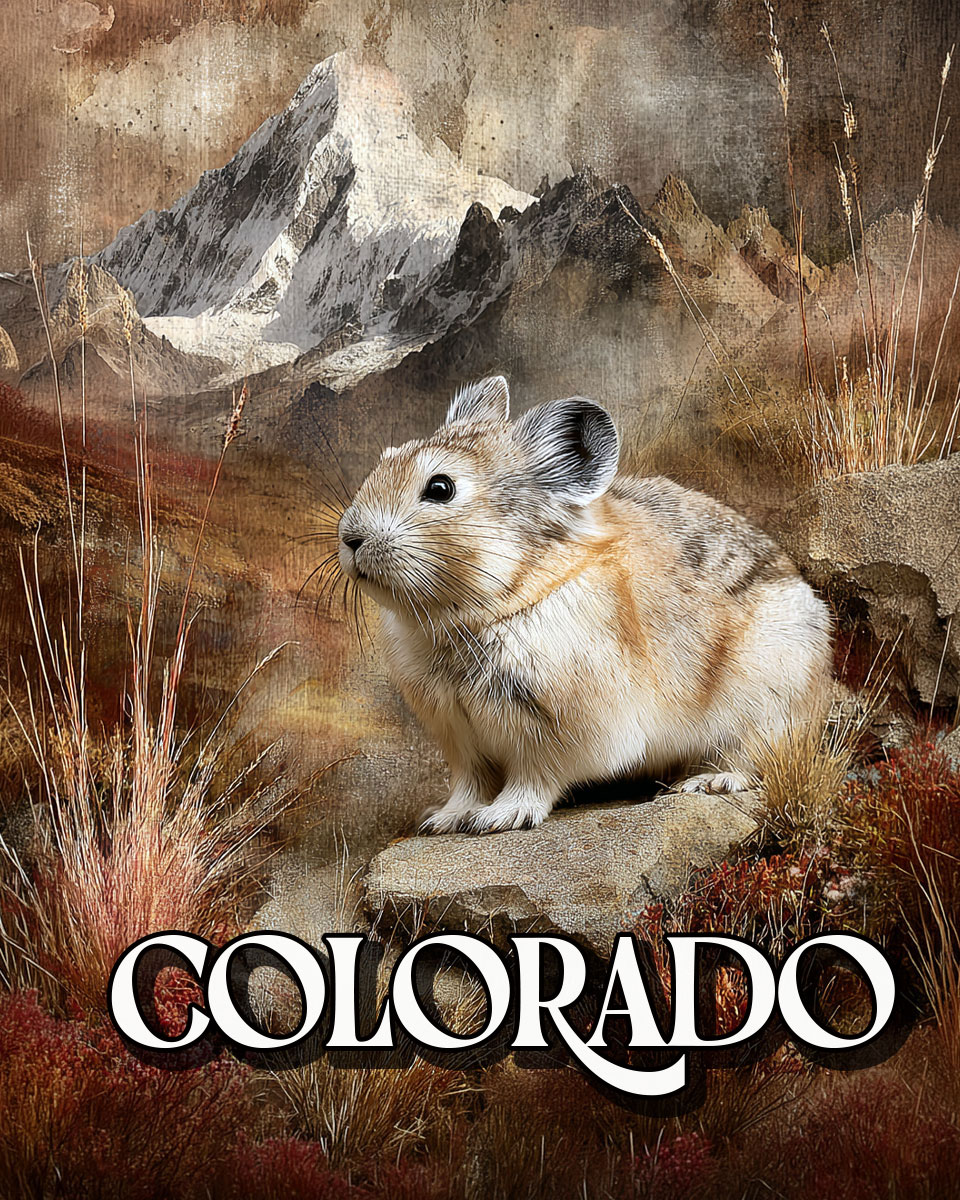 Naturalist Style Pika - Colorado Souvenir Art Print
