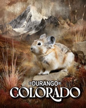 Naturalist Style Pika -  Durango Souvenir Art Print