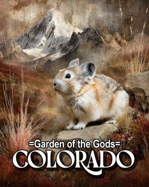 Nice Evening for Mom Bear and Cub - Garden of the Gods Souvenir Art Print