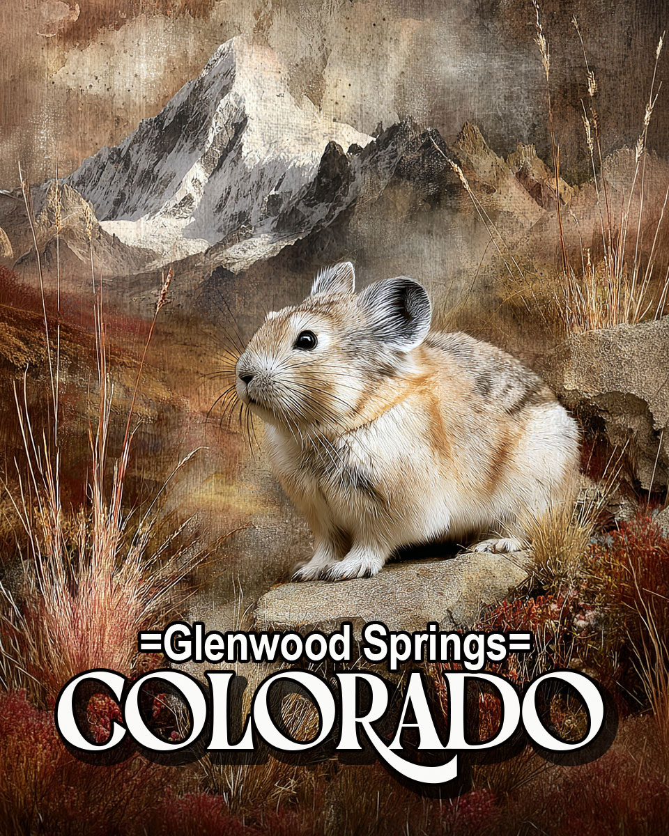 Naturalist Style Pika - Glenwood Springs Souvenir Art Print