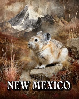Naturalist Style Pika -  New Mexico Souvenir Art Print