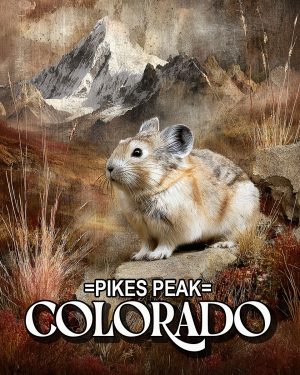 Naturalist Style Pika -  Pikes Peak Souvenir Art Print
