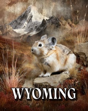 Naturalist Style Pika -  Wyoming Souvenir Art Print