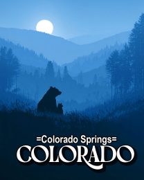 Nice Evening for Mom Bear and Cub - Colorado Springs Souvenir Art Print