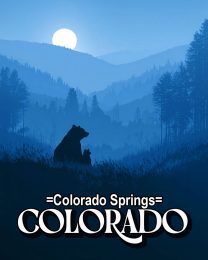 Nice Evening for Mom Bear and Cub - Colorado Springs Souvenir Art Print
