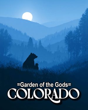 Nouveau Snowboarder - Garden of the Gods Souvenir Art Print