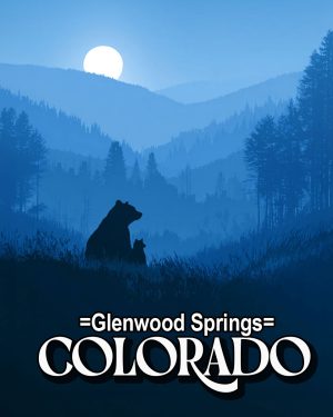 Nice Evening for Mom Bear and Cub -  Glenwood Springs Souvenir Art Print